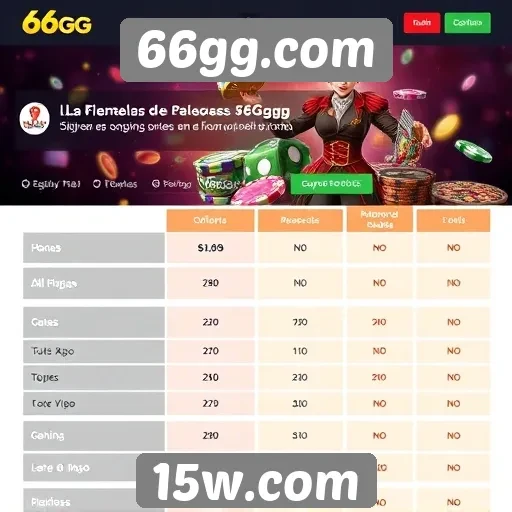 Comparação entre 66gg.com e outros sites de jogos